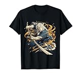 Japanese Art Tiger Ninja Ukiyo-e Anime Style Samurai Tiger T-Shirt