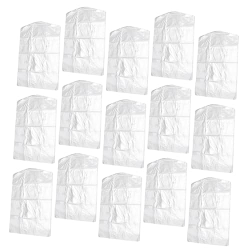 Ciieeo 20pcs Portable Garment Bags Transparent Clothing Covers for Dust Protection for Suits Dresses and Jackets Dry Clean Tool