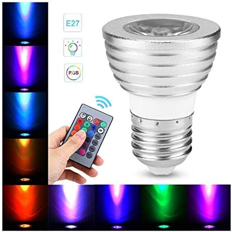 Bulbright RGB LED Spotlight Bulb displaying various colors