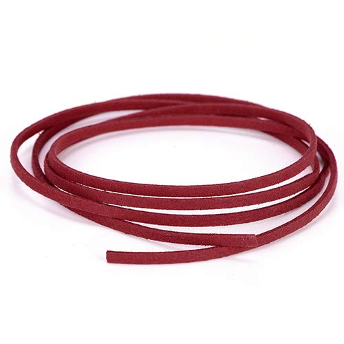 DonDon Velour Ribbon 0.12 inch (3 mm) DIY - 32.81 yd (30 m) roll - Dark red Burgundy - Image 2