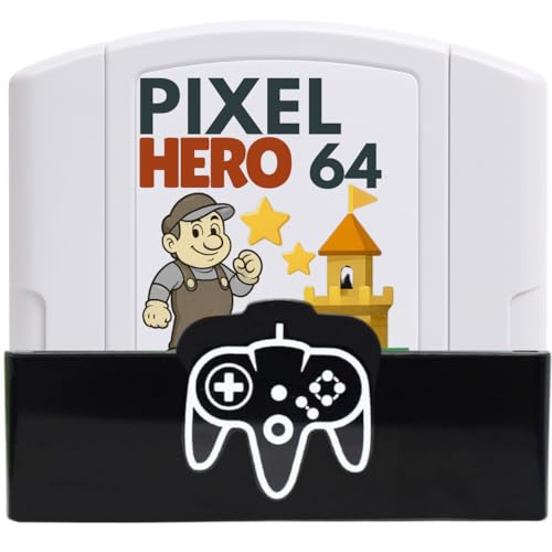Skywin N64 Game Storage - N64 Game Holder Fits and Organizes N64 Cartridges - Simple and Stylish Design to Show Off Your Game Collection