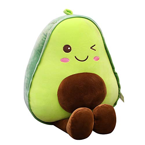 XIAOHONG 23.6 Inch Large Avocado Fruit Soft Plush Toy - Furry Stuffed Doll, Cute Kawaii Food Shaped Hugging Pillow for Kids