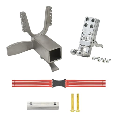 Runzkzy Schwere Schleuder Zubehör für Erwachsene, Auslösevorrichtung und Metall Schleuder Kopf für DIY Jagd Schleuder Gewehr, Katapult Zubehör für Outdoor-Schießen Praxis (10 Löcher)