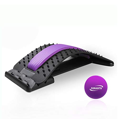 SUNANTH Back Stretcher, Lumbar Stretching Device with 3Adjustable Settings for Upper and Lower
