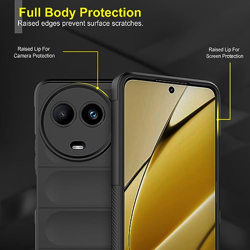 Image of Zapcase Back Case Cover for Realme Narzo 60X 5G | Compatible for Realme Narzo 60X 5G Back Cover | Liquid Silicon Magic Case with Camera Protection | Black