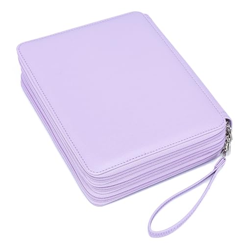 Image of YOUNGCOL 120 Slots Colored Pencil Case Color Pencil Organizer Storage Large Capacity Pencil Holder(Purple, 120 Slots)