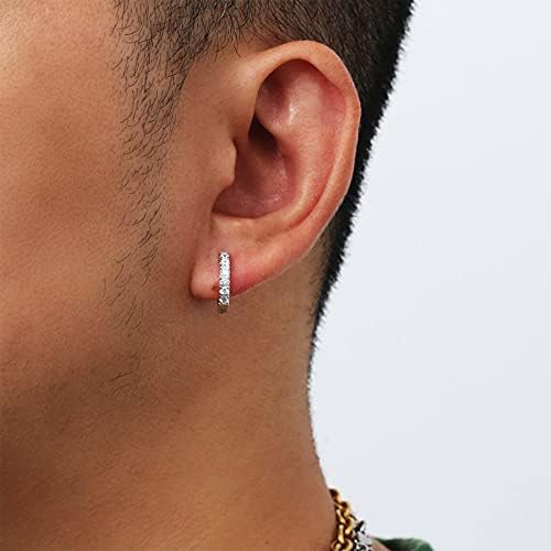 Gold Hoop Earrings for Women, 3 Pairs S925 14K Gold Plated Huggie Earring with Diamond Small Cartilage Sleepers Hypoallergenic Earrings Set for Multiple Piercing Women Girls Mens