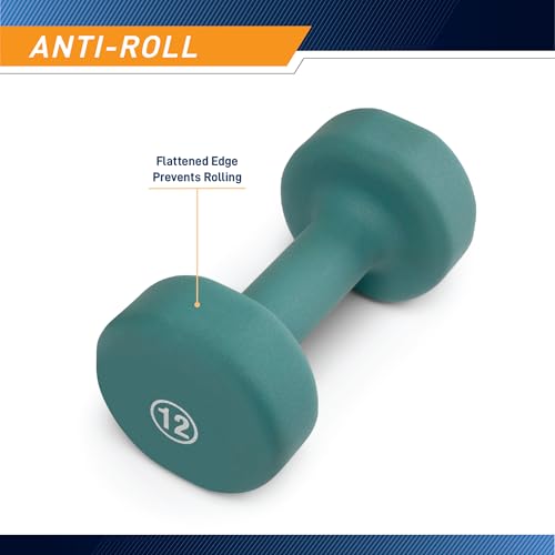 Marcy Neoprene Dumbbell, Single Piece, 12-lb, Sage Green by MARCY - Used condition - Image 3