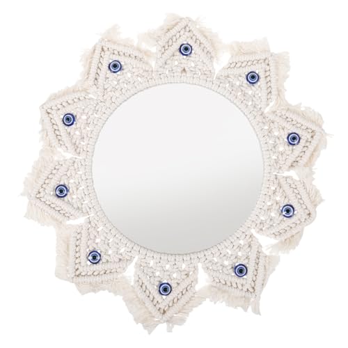 Miroir macramé mauvais œil une touche de sérénité bohème pour votre salon - 2