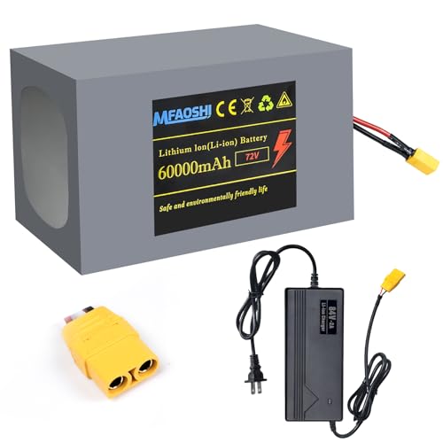 MFAOSHI 72V 60Ah E-Bike Battery with Power Display,High-Power 72V Battery