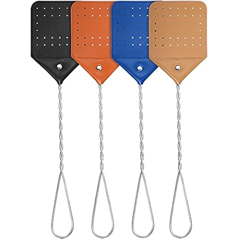 4-Piece Leather Fly Swatter Set Cover