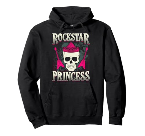 Rockstar Princess Cute Girl Rock Band Regalo Felpa con Cappuccio