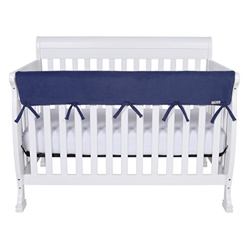 CribWrap Wide 1 Long Navy Fleece Rail Cover
