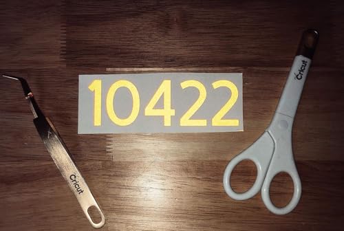 Image of Number Sticker Height 5 Inches Reflective Vinyl Orange (Set 2), (Code 23)