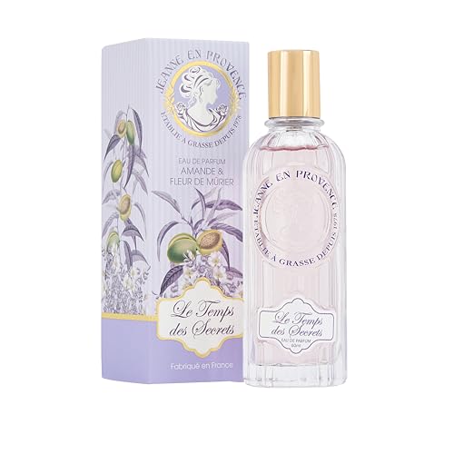 JEANNE EN PROVENCE - Parfum Femme Le Temps Des Secrets - Amande & Fleur de Mûrier - Eau de Parfum - Flacon Vaporisateur 20 ml - Fabriqué en France à Grasse