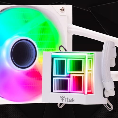 Itek Dissipatore A Liquido Hydro Cube 240W - 240Mm- Skt Universale- Pwm Fan- ARGB- White Edition - 4