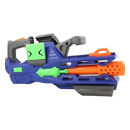 Dart Zone Destructor - Vollautomatischer Rapid-Load Blaster – Schnellladesystem ohne Magazine - Hohe Feuerrate - Inkl. 30 Original Darts - Robustes PVC - Blau