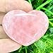 XIANNVXI 45mm Rosenquarz Herz Groß Kristalle Heilkristalle Rosa Herz Liebe Valentinstag Geschenke Kristalle Stein Natürliche Reiki Edelsteine Palm Sorgen Steine für Angst zu lindern