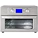 FWEOOFN Horno eléctrico de sobremesa 25L Mini Horno eléctrico 1800W Hogar multifunción Freír al Aire Barbacoa Hornear Fruta Seca Olla Todo en uno Horno de Acero Inoxidable (Color: Plata) (Plata)