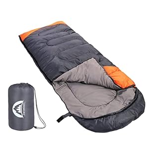 SWTMERRY- Sleeping Bag 3-4 Seasons (Summer, Spring, Fall, Winter) Warm & Cool Weather – Lightweight,Waterproof Indoor & Outdoor Use for Kids, Teens & Adults for Hiking, Backpacking and Camping