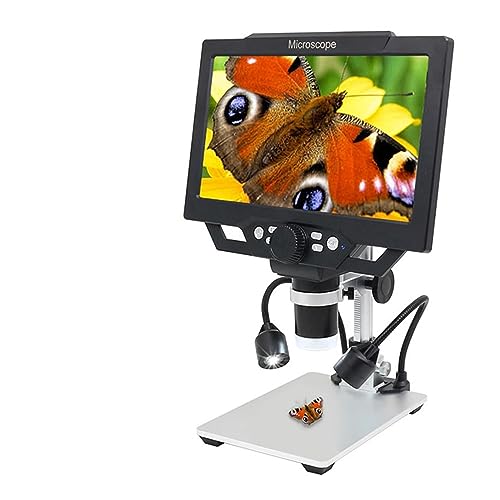 Microscope numérique 1200X avec écran LCD 7 pouces et support réglable en métal