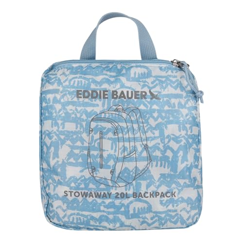 Image of Eddie Bauer Stowaway Packable Backpack | Travel | Outdoor | Lightweight | Foldable | Durable | Ripstop Polyester | 20L - Blue Fog