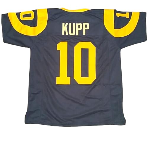 Generic Cooper Kupp Blue Jersey Stitched Custom Football New No Brand/Logos (US, Alpha, Medium, Regular, Regular, Blu)