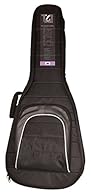 Heavy duty acoustic bass guitar gig bag Made from black woven nylon with 20mm heavy duty padding Music and accessory pocket Heavy duty zips with tie grips Padded handles