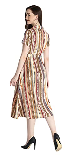 Image of Leriya Fashion Women's Rayon Maxi (LF-Dress-K2576 Beige 2XL)