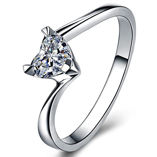 Huxicui 925 Sterling Silver Cubic Zirconia Stackable Rings For Women - 2Mm Thin Plain Band Stacking Rings For Girls Comfort Fit #TOP5