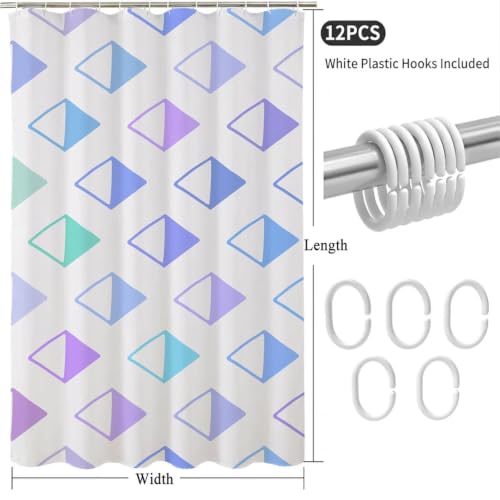 Rideau de douche en tissu polyester de qualité supérieure avec ourlet lesté