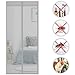 Produktbild THAIKER Fliegengitter Magnet Tür Fliegengitter Balkontür Insektenschutz mit Heavy Duty Mesh für Balkontür Wohnzimmer Terrassentür, Grau 120x205cm(47x81inch)