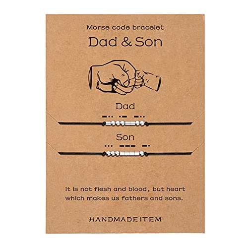 SANNYRA Morse Code Bracelet, Matching Bracelets Friendship Family Sister Mom Morse Code Jewelry, Couple Matching Handmade Gifts