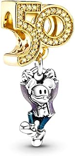 HAEPIAR Mickey S925 Silver Charm for Bracelet Necklace Sterling Silver Dangles for Women Girls