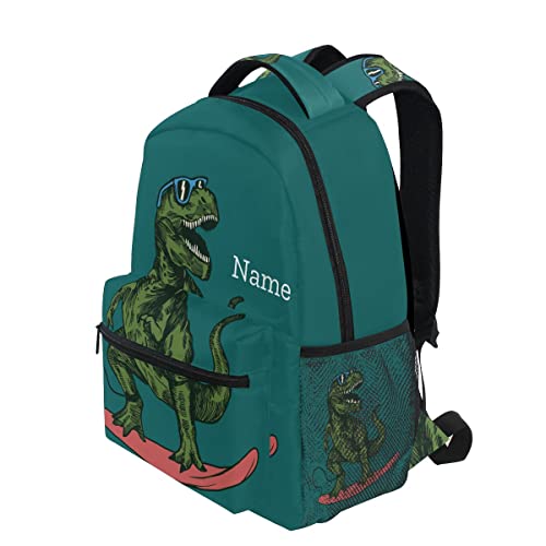 senya Custom-Add Name-School College Backpack Rucksack Travel Bookbag Outdoor Skateboard Dinosaur3