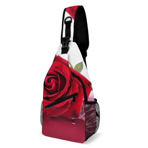Mochila de hombro blanca tipo sling para senderismo