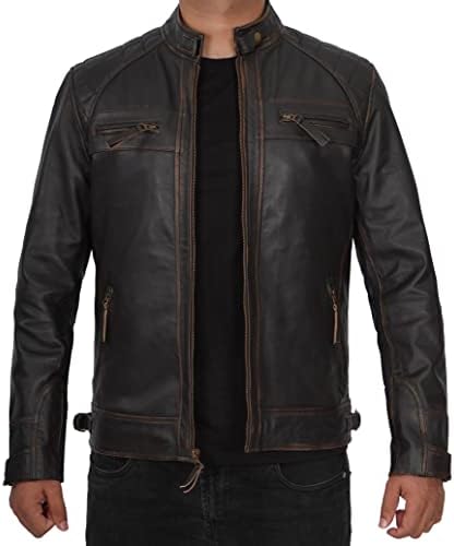 Blingsoul Retro Leather Jacket for Men - Chamarras De Piel para Hombre | [1100112] Claude, S