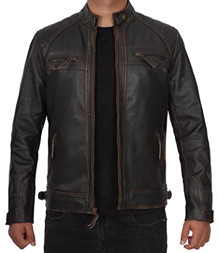 Blingsoul Retro Leather Jacket For Men - Chamarras De Piel Para Hombre | [1100112] Claude, S #TOP26
