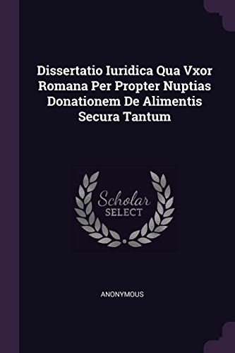 Preisvergleich Produktbild DISSERTATIO IURIDICA QUA VXOR
