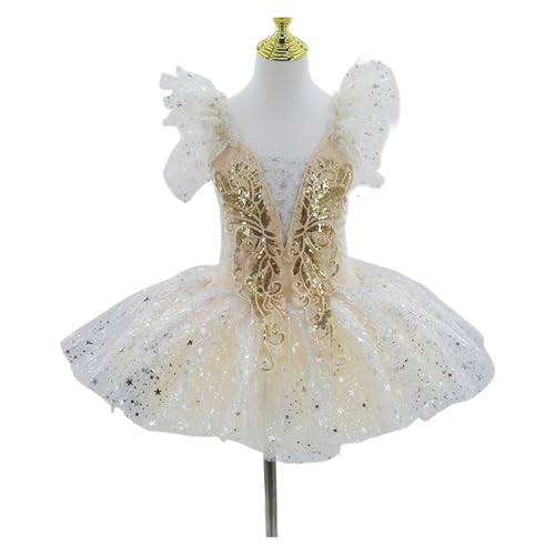 SPSNCXFN Tutú de Ballet para niña Vestido de Ballet for niñas y niños, tutú romántico, Ropa de actuación, Vestido de Bailarina, Trajes de Baile(160)