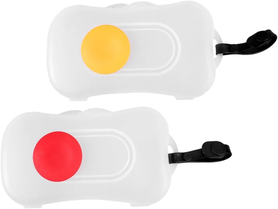 2pcs Portable Wipe Dispenser for Travel Compact Wet Tissue Pouch Refillable Diaper Box Silicone Bands for Diaper Bags and Outdoor Use