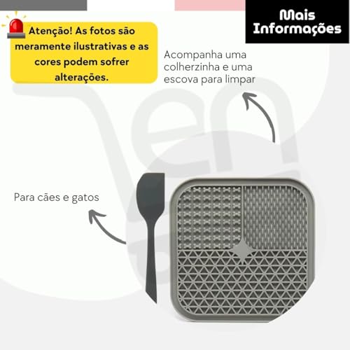 Comedouro Pet Tapete Lambe Lambe Interativo Lento Educativo Para Cães e Gato Silicone Filhote Adulto