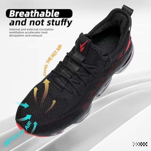 Image of Luogoks Men's Air Cushion Running Shoes Breathable Tennis Basketball Sneakers Non Slip Workout Casual Sport Shoes Gym Training Comfortable Fashion Shoes