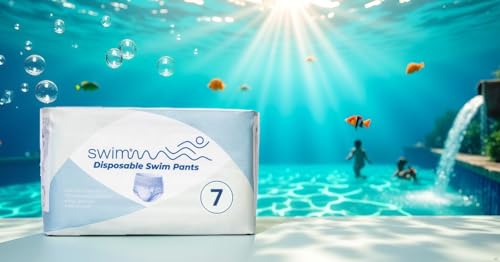 SWIMMM – Einweg Schwimmwindeln Kinder – Größe 7 (18–30 kg) – 36 Stück – Diskret & Hautfreundlich – Schutz bei Stuhlinkontinenz – Für sicheres Schwimmen im Wasser