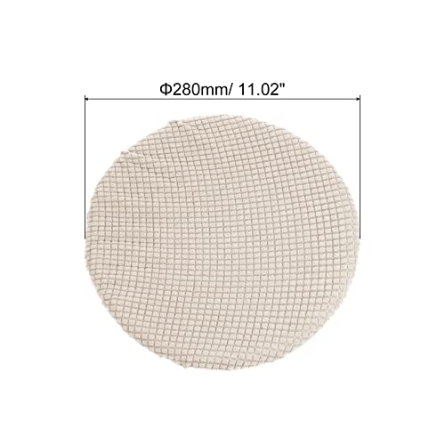 PATIKIL 11" Round Bar Stool Cover, Washable Elastic Stool Cover for Diameter 11"-13" Chair, Beige - Image 2