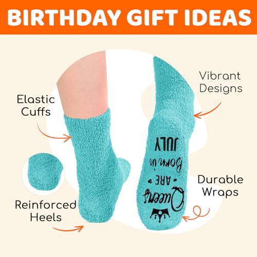 Image of HAPPYPOP Women Queen Birth Month Socks - Month Birthday Gifts, Socks for Her Female in Green