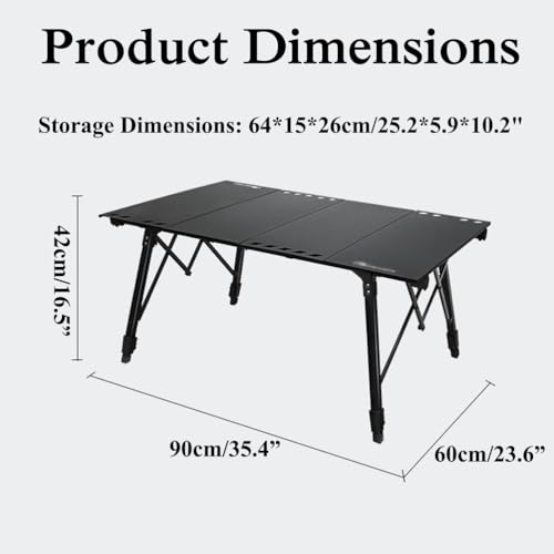 Table pliante de camping en métal léger supportant 50 kg pour pique-nique