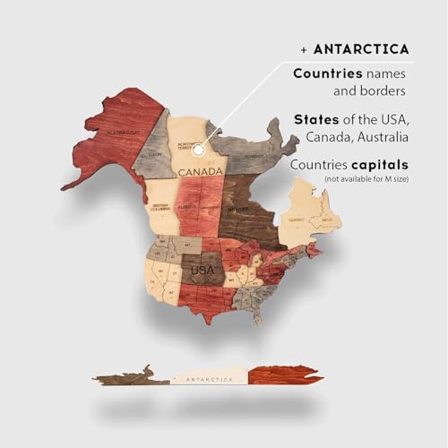 Image of Enjoy The Wood 3D Wooden World Map Wall Art (Fusion, 2XL) | Large Travel Map with Pins for Art Decor, Decorative Map of the World for Home, Office Travel Wall Art Housewarming Gift Idea