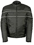 Herren Nylonjacke mit reflektierenden Paspeln