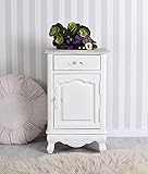 Eine Tür & eine Schublade Nostalgischer Vintage Schrank Shabby Chic Weiss Landhausstil HMA08 Palazzo Exklusiv